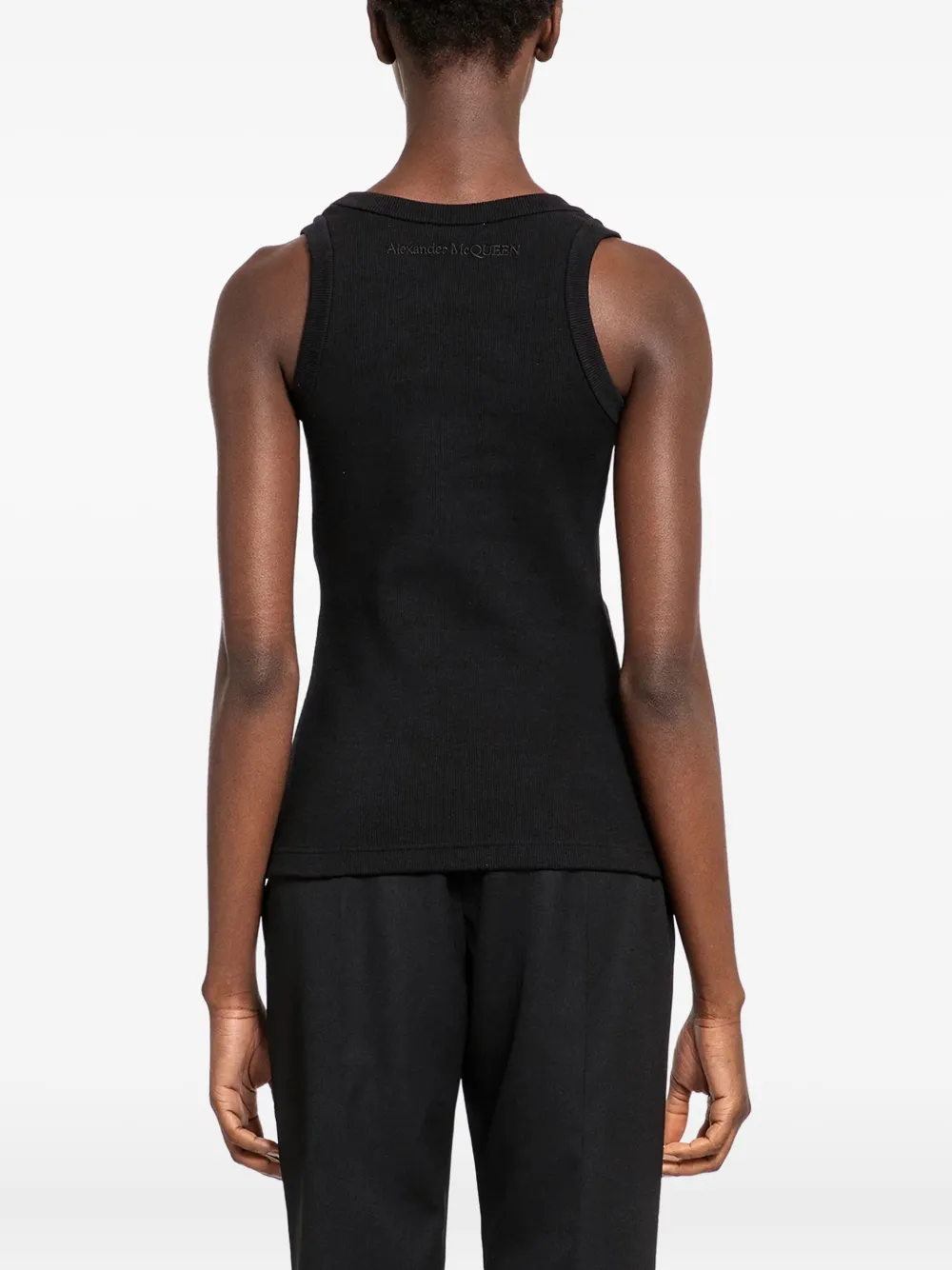 Alexander McQueen Tanktop met diepe ronde hals Zwart