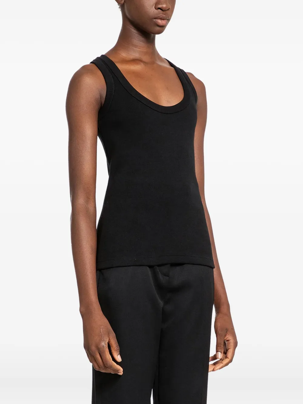 Alexander McQueen Tanktop met diepe ronde hals Zwart