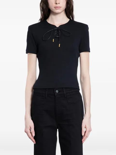 Givenchy 골지 레이스업 블라우스