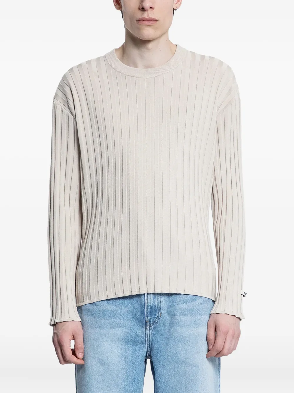 Recto ribbed knit sweater | Neutrals | Image 1