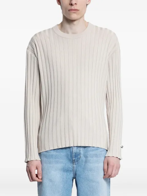 Recto ribbed knit sweater