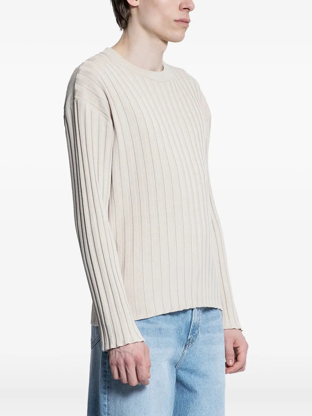  Recto Ribbed Knit Sweater - Neutrals 