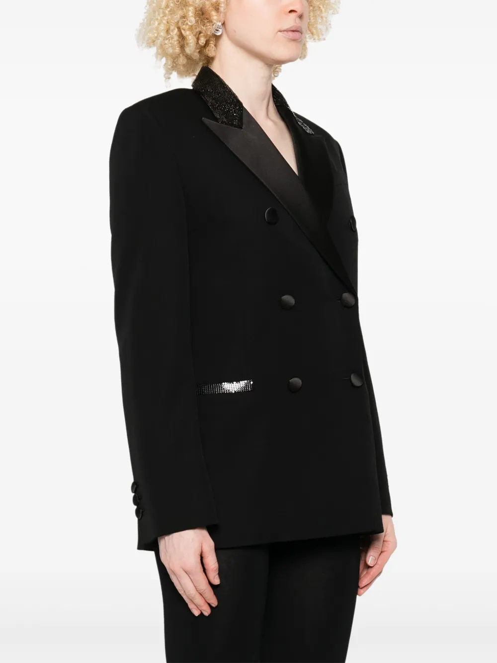 Versace Blazer verfraaid met pailletten Zwart