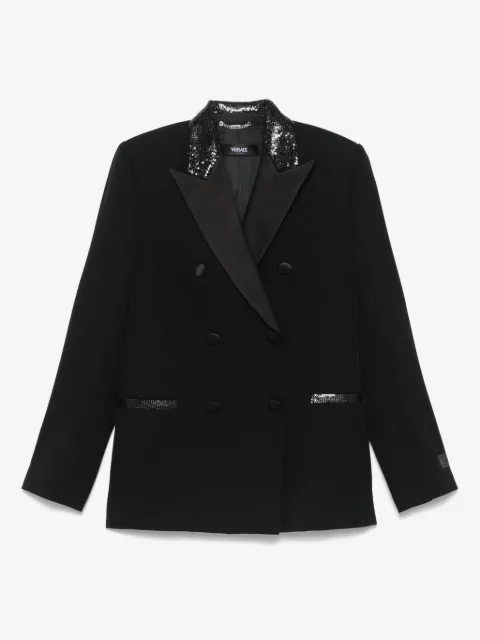 Versace blazer con detalle de lentejuelas