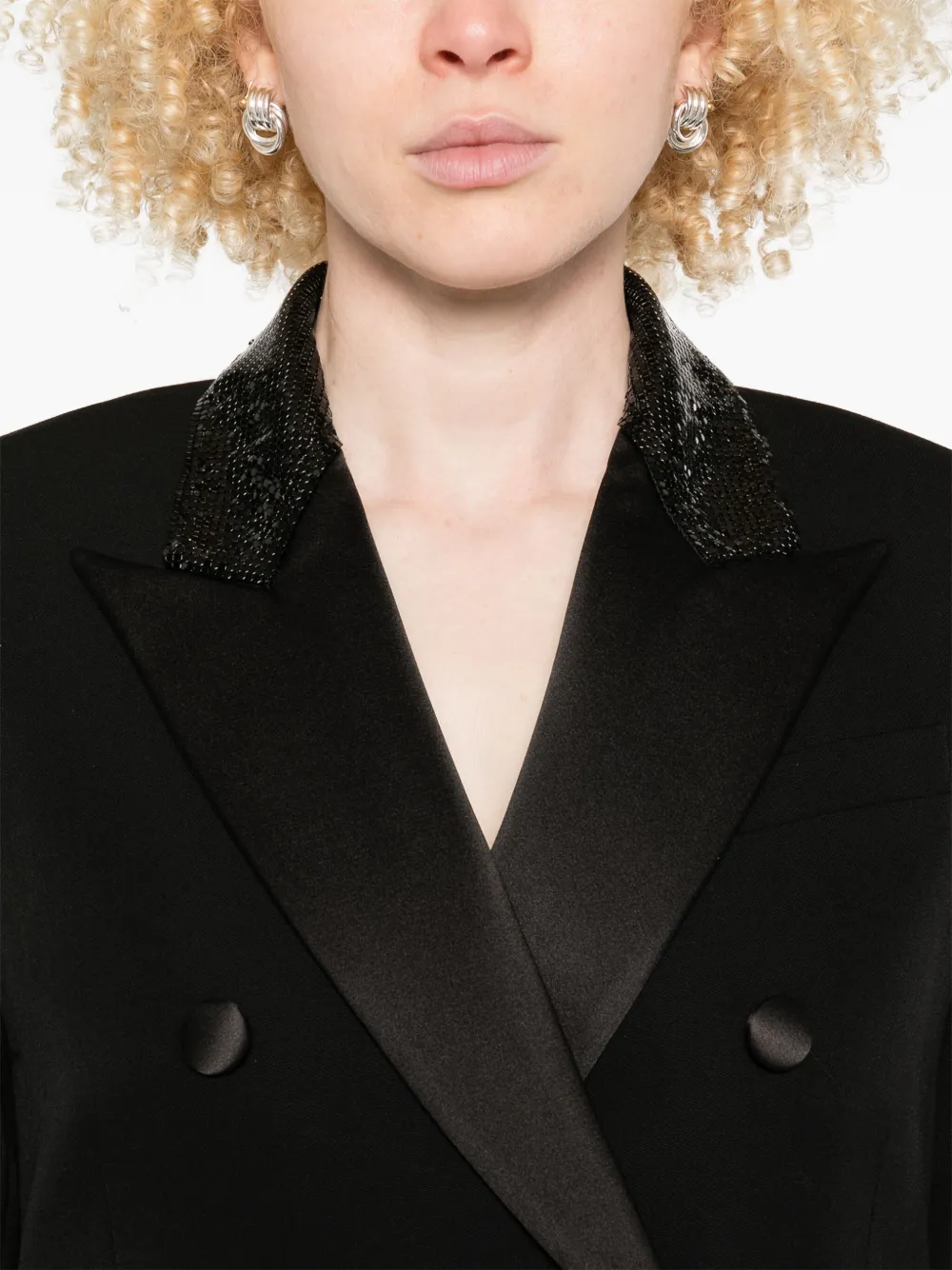 Versace Blazer verfraaid met pailletten Zwart