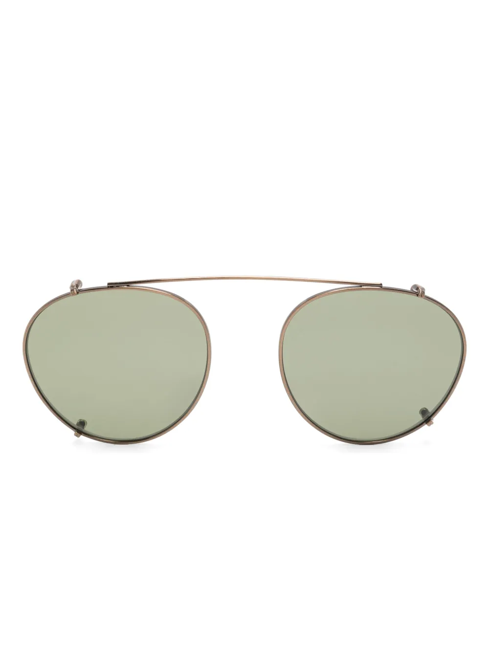 Garrett Leight William clip-on glazen Bruin