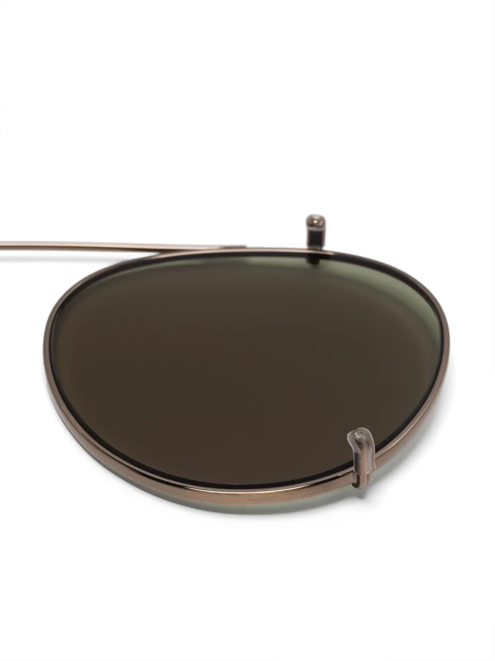 Garrett Leight William clip-on glazen Bruin