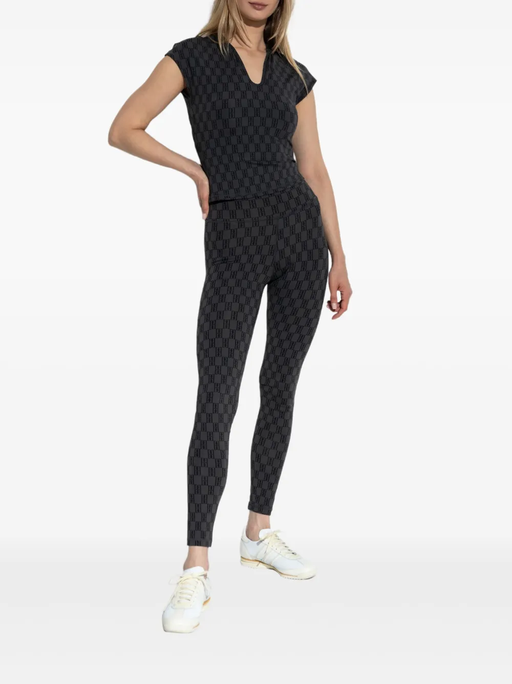 By Malene Birger Polene monogrammed high-waisted leggings | Performance Leggings | Image 2