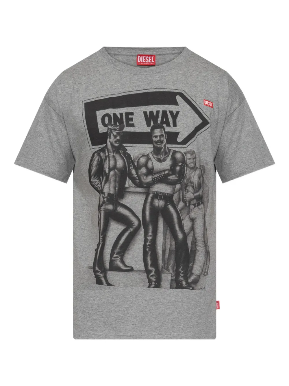 Diesel Tom of Finland graphic print T-shirt Grijs