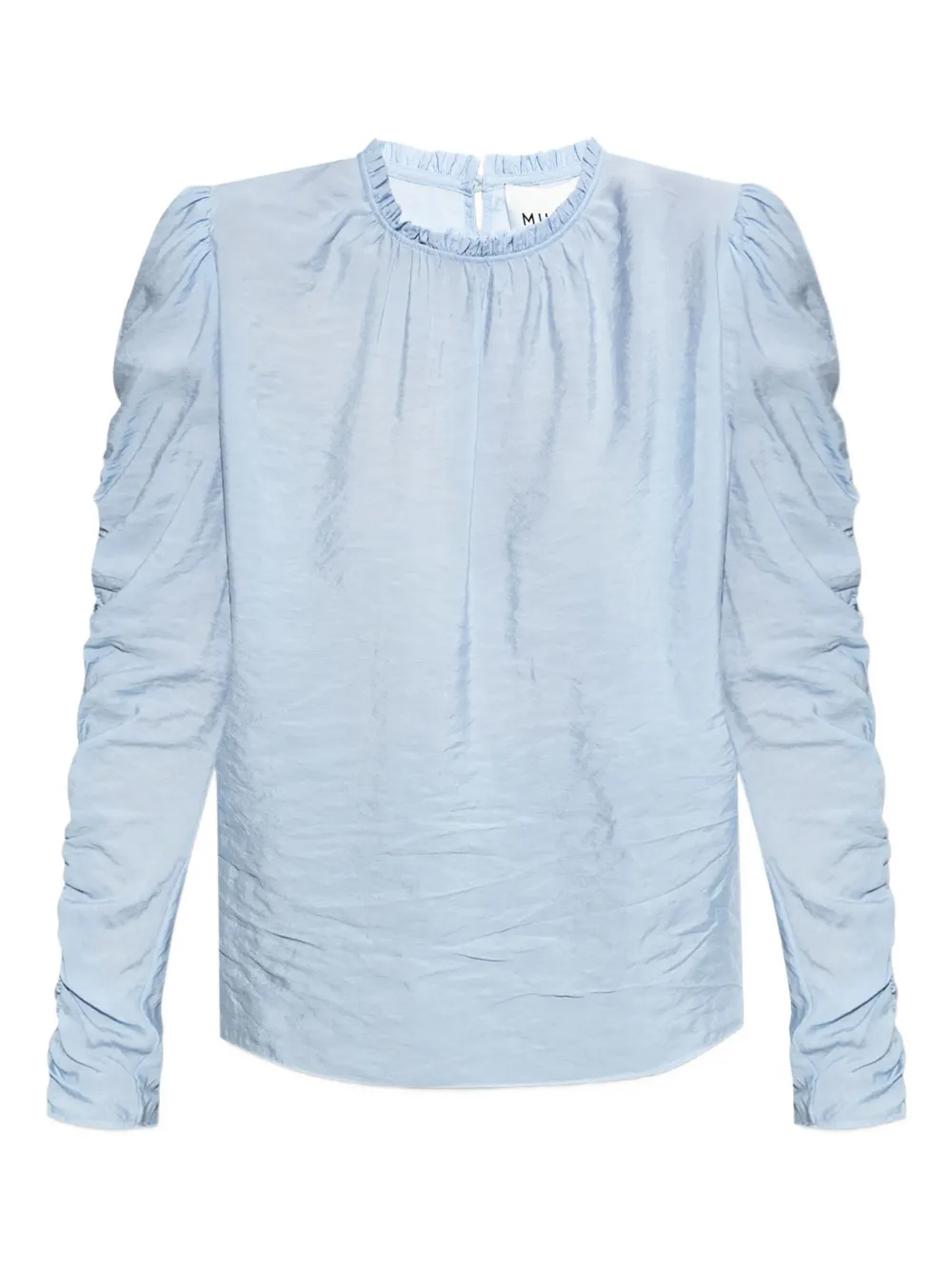 ruched-sleeve blouse