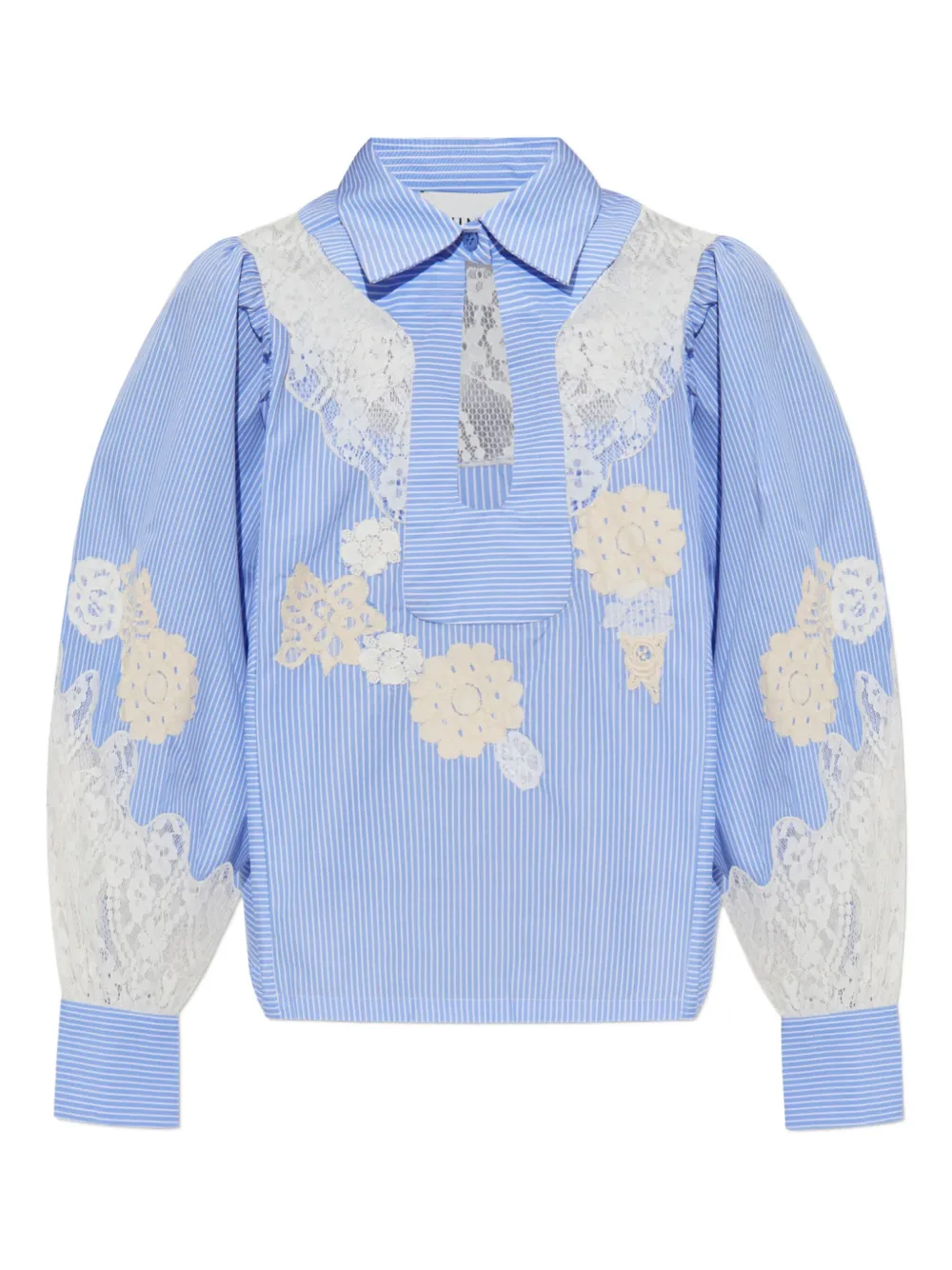 MUNTHE striped lace-embellished blouse | azul | Image 1