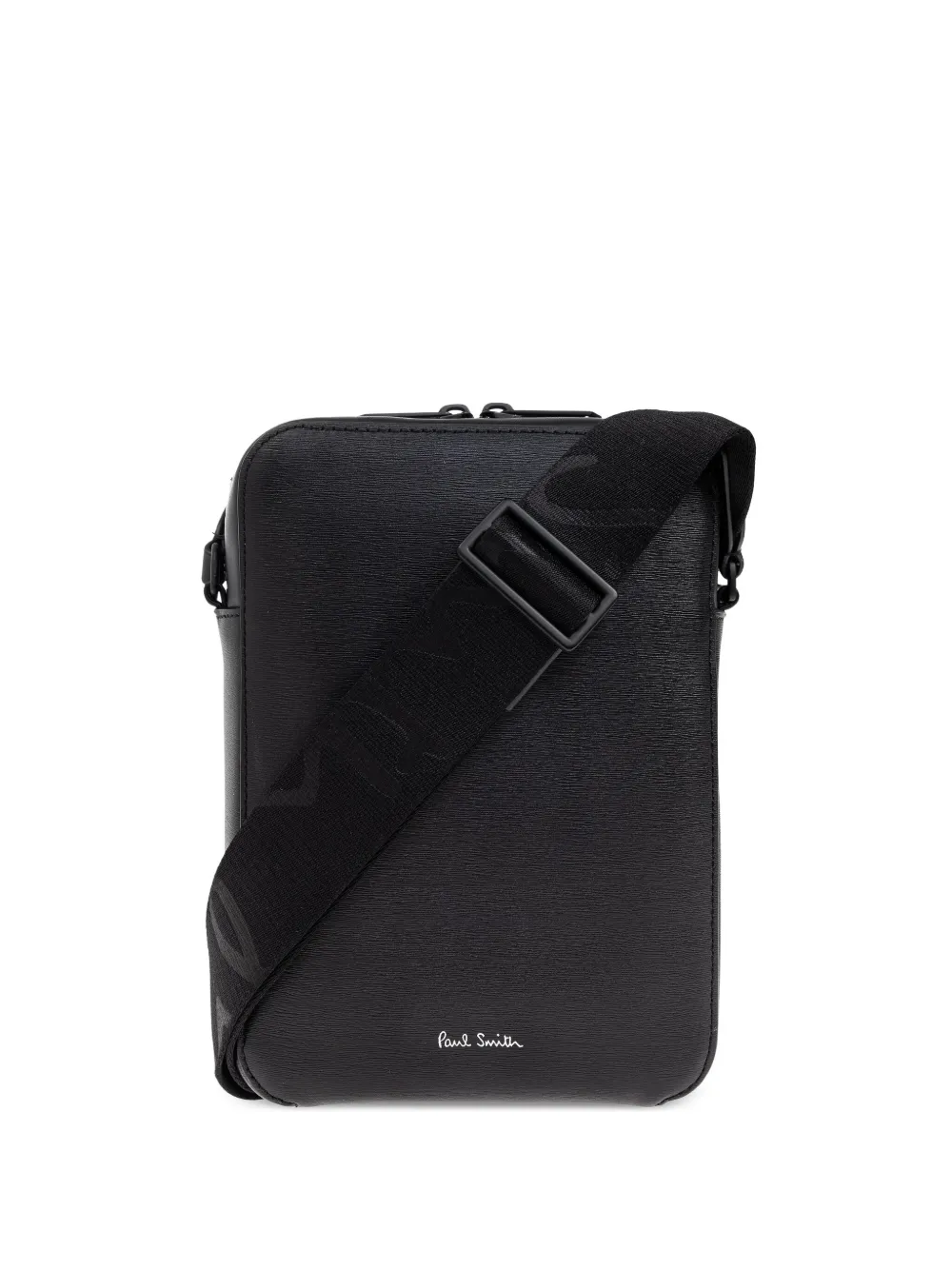 Paul Smith logo-stamp messenger bag - ブラック Paul Smith logo-stamp messenger bag - ブラック