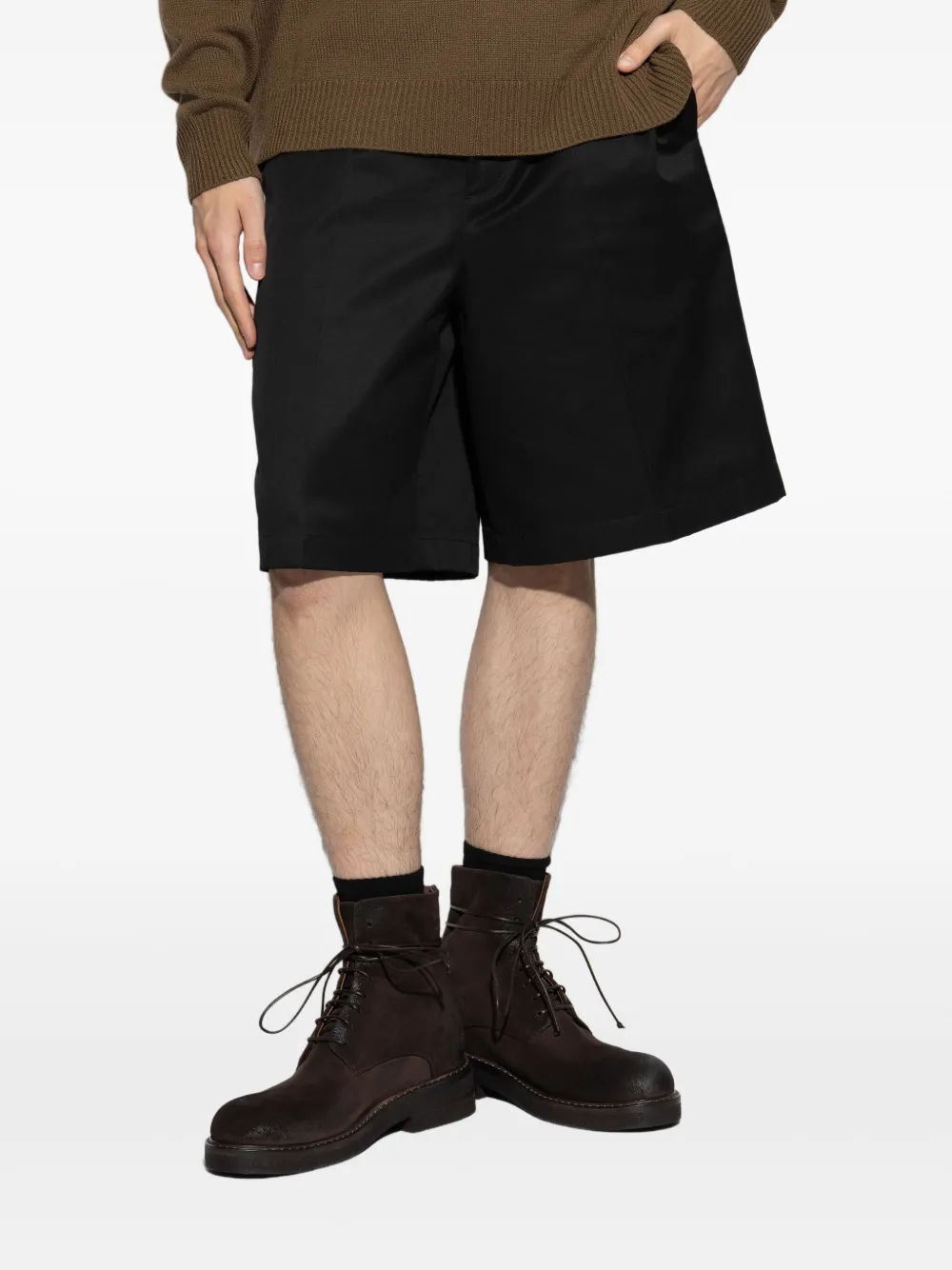 Jil Sander Katoenen shorts Zwart