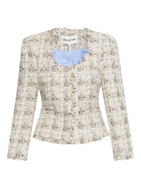 MUNTHE frayed-trim blazer