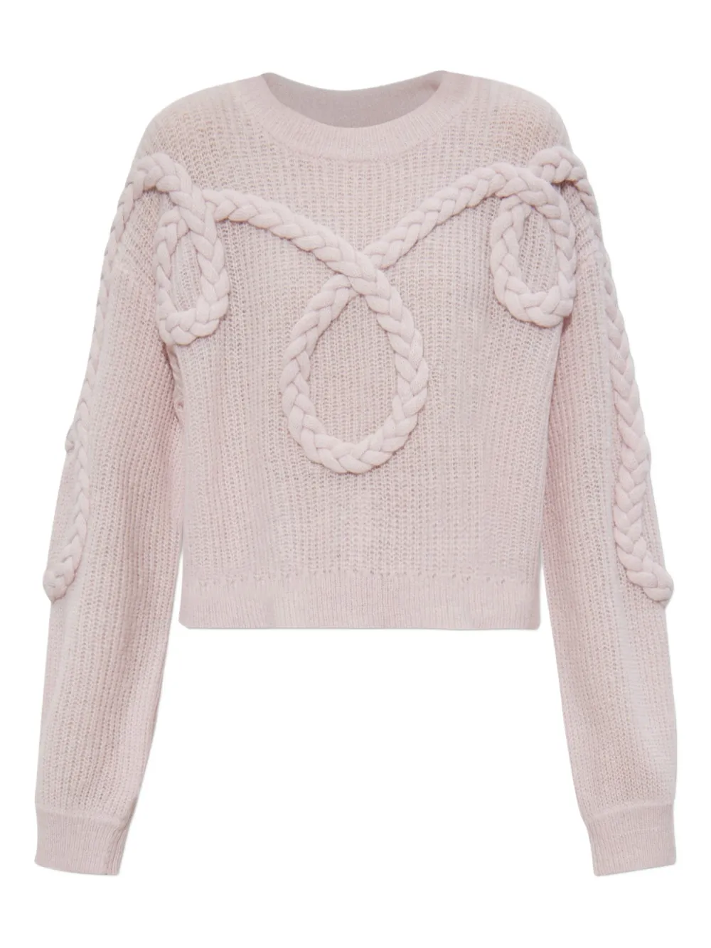 braided-detail sweater