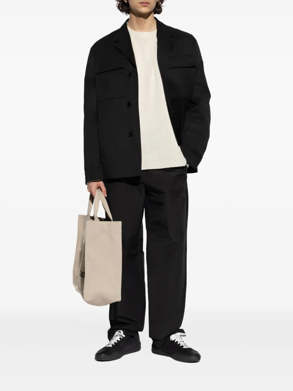 Jil Sander button-up cotton jacket | Shirt Jackets | Image 2