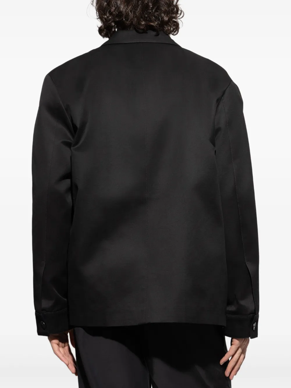 Jil Sander Button-up jack Zwart