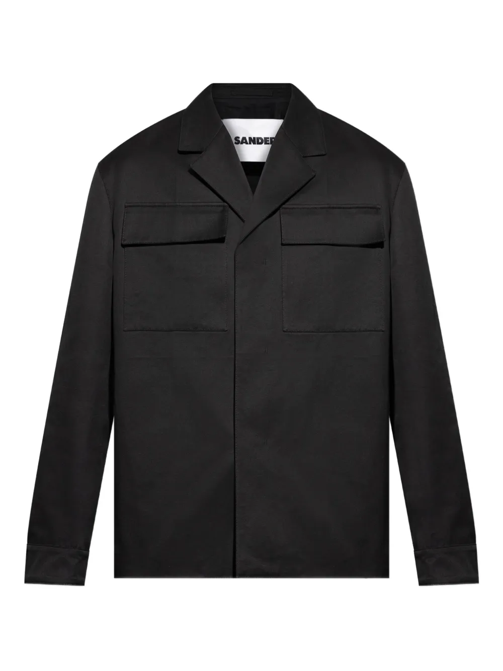 Jil Sander button-up cotton jacket | Black | Image 1