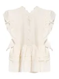 MUNTHE ruffled blouse - White