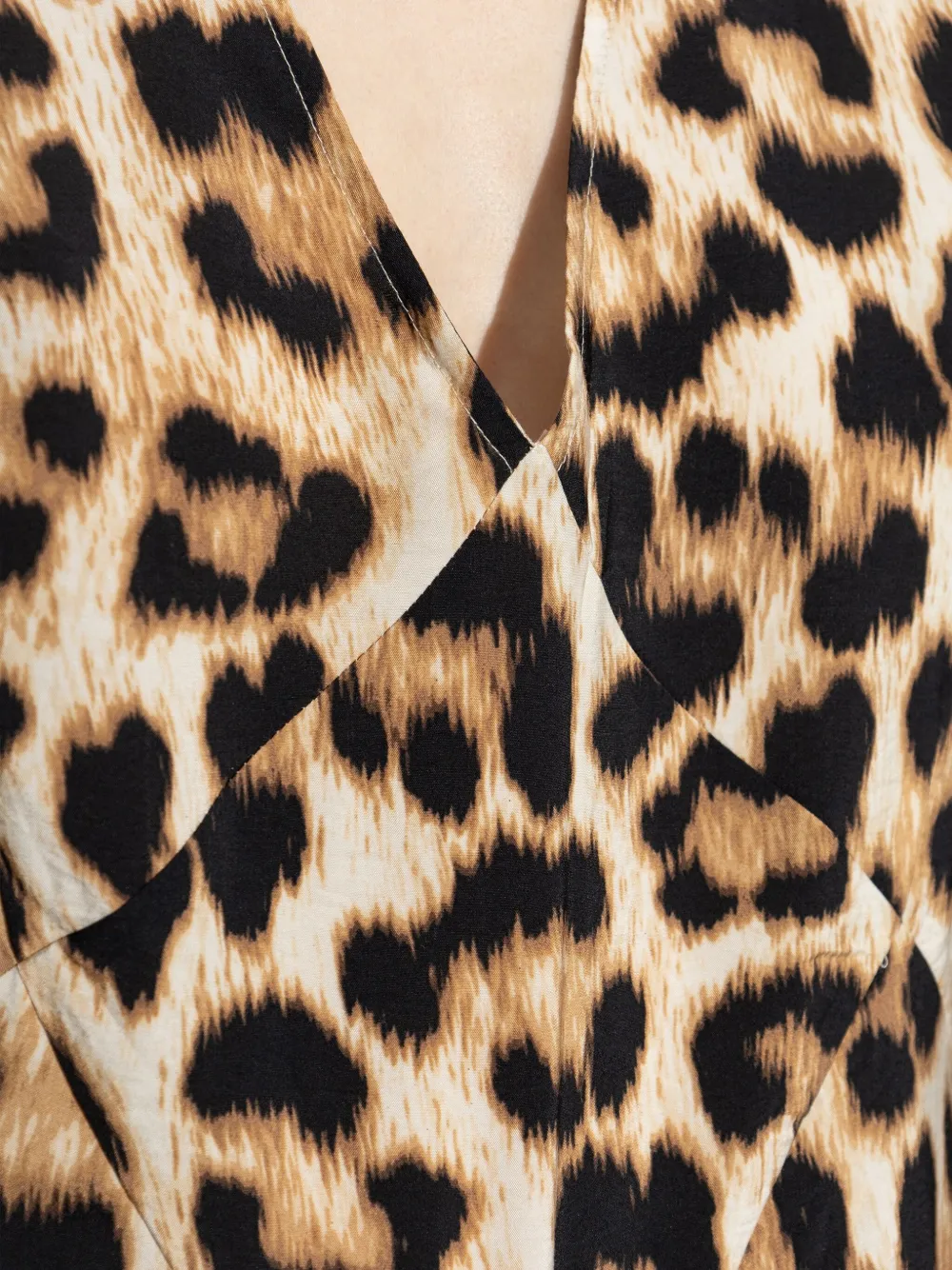 MUNTHE Jurk met luipaardprint Bruin