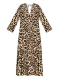 MUNTHE leopard print dress - Brown