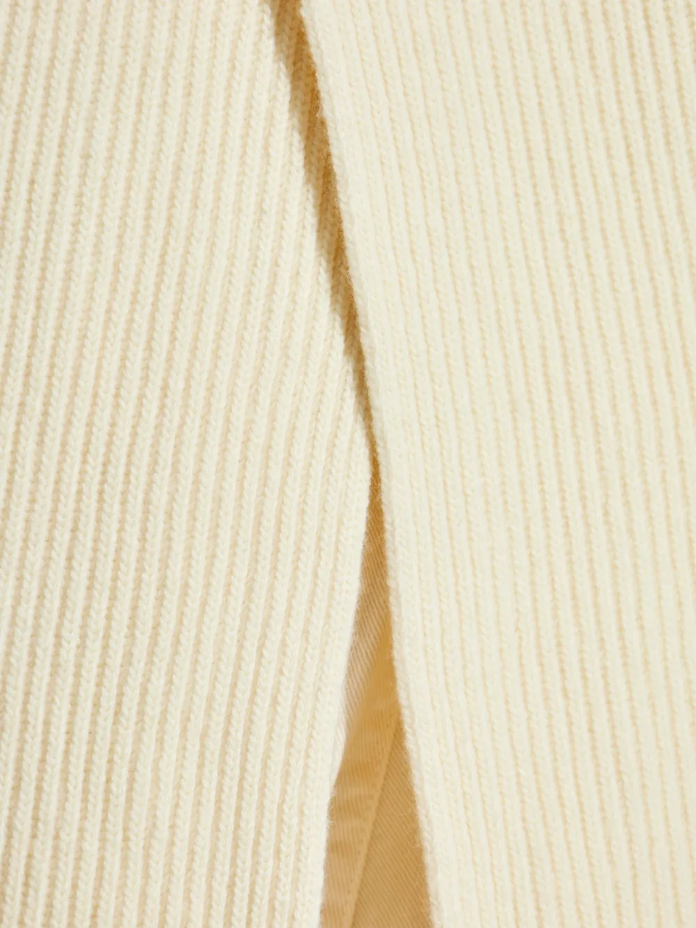 Jil Sander Geribbelde mouwloze trui Beige
