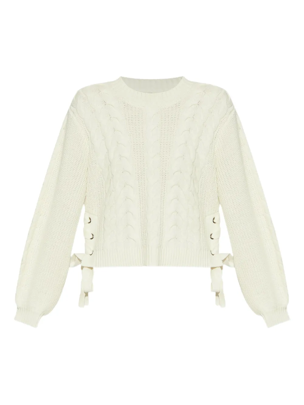 cable-knit cropped sweater