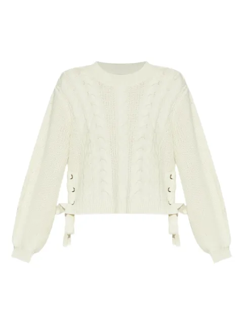 MUNTHE cable-knit cropped sweater