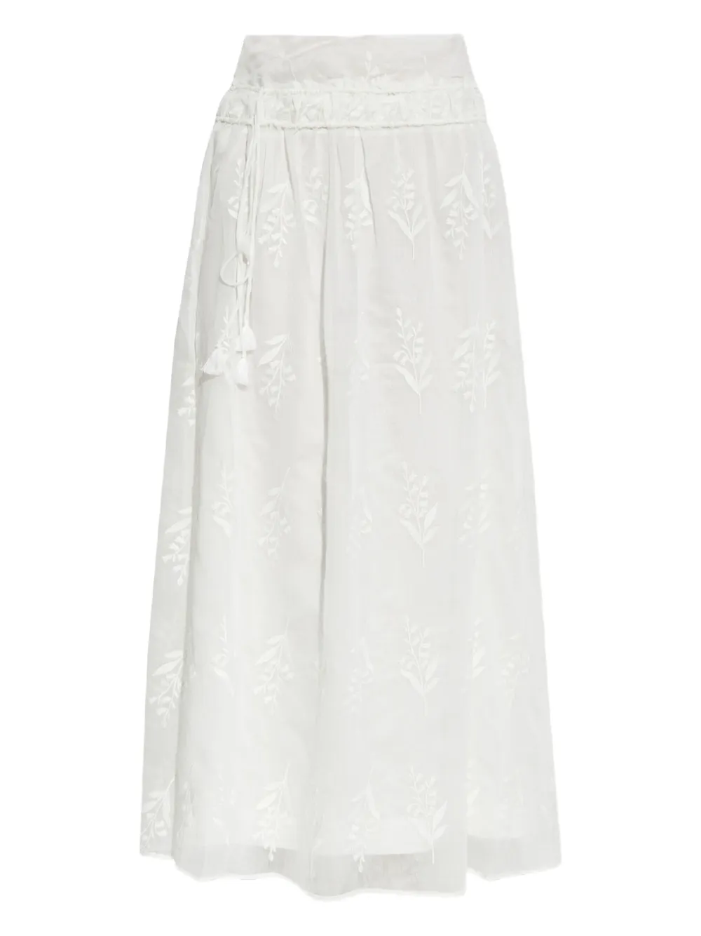 MUNTHE falda midi bordada | blanco | Image 1