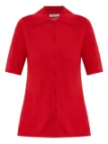 By Malene Birger button-up short-sleeve cardigan - Red