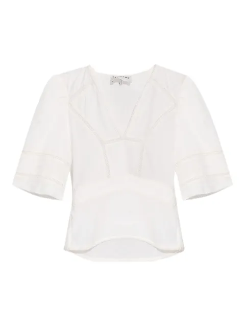 MUNTHE puff-sleeve embroidered blouse