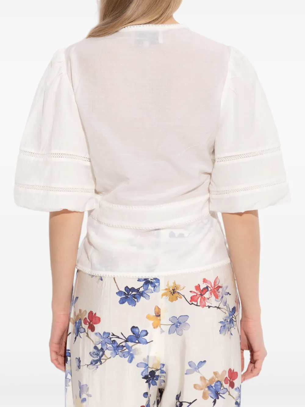 MUNTHE Blouse met pofmouwen Wit