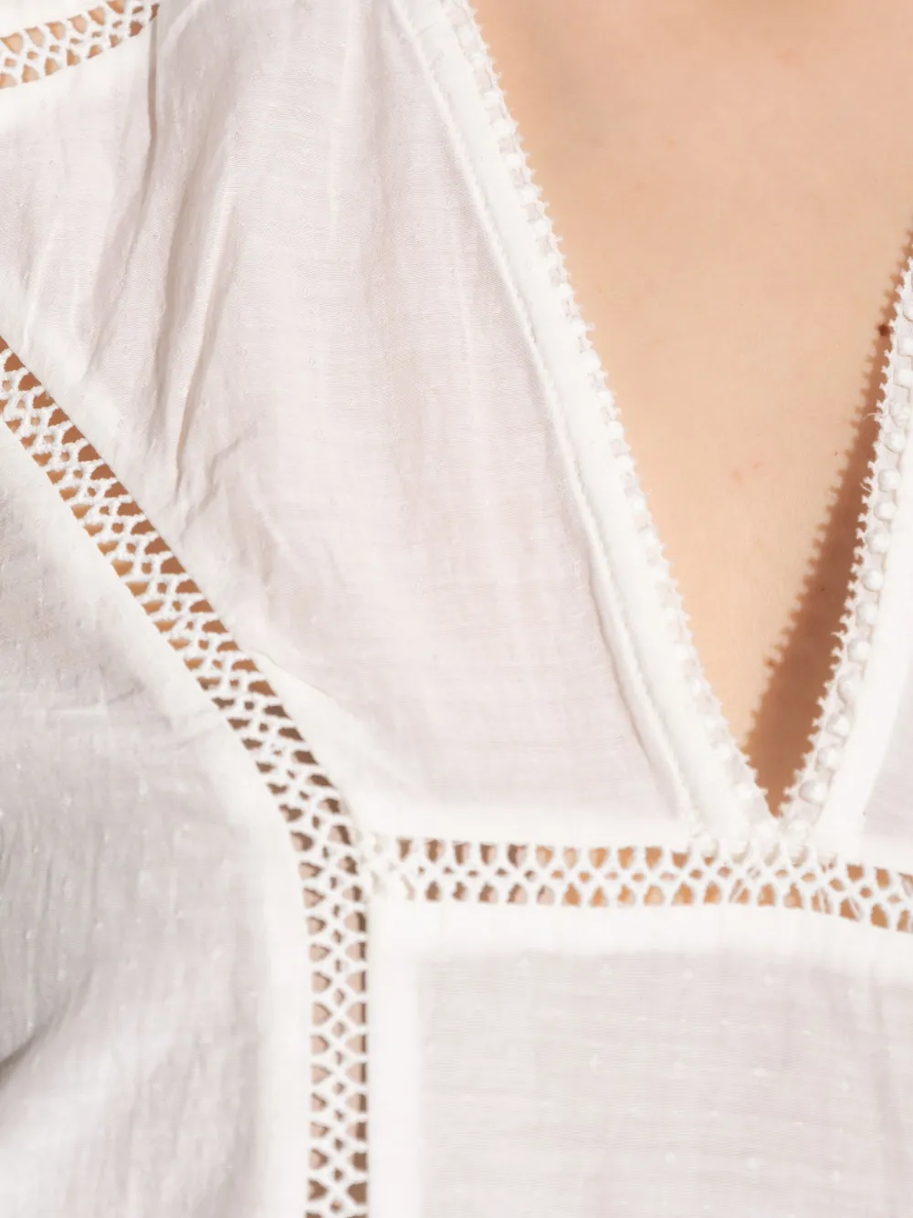 MUNTHE Blouse met pofmouwen Wit
