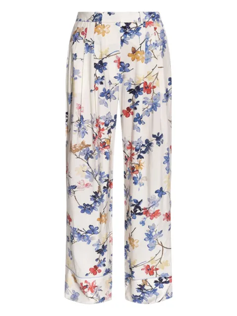 MUNTHE floral-print wide-leg trousers
