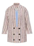 MUNTHE double-breasted striped blazer - Pink