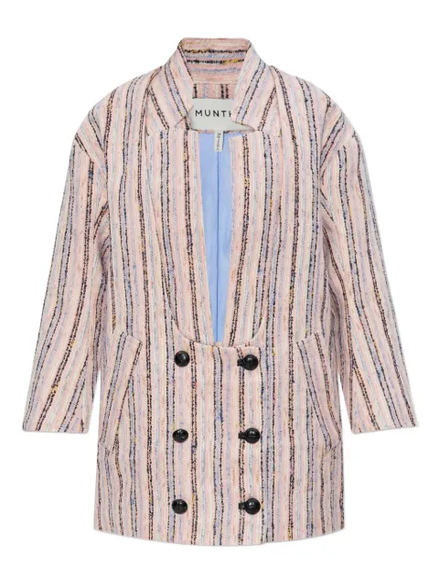 MUNTHE double-breasted striped blazer