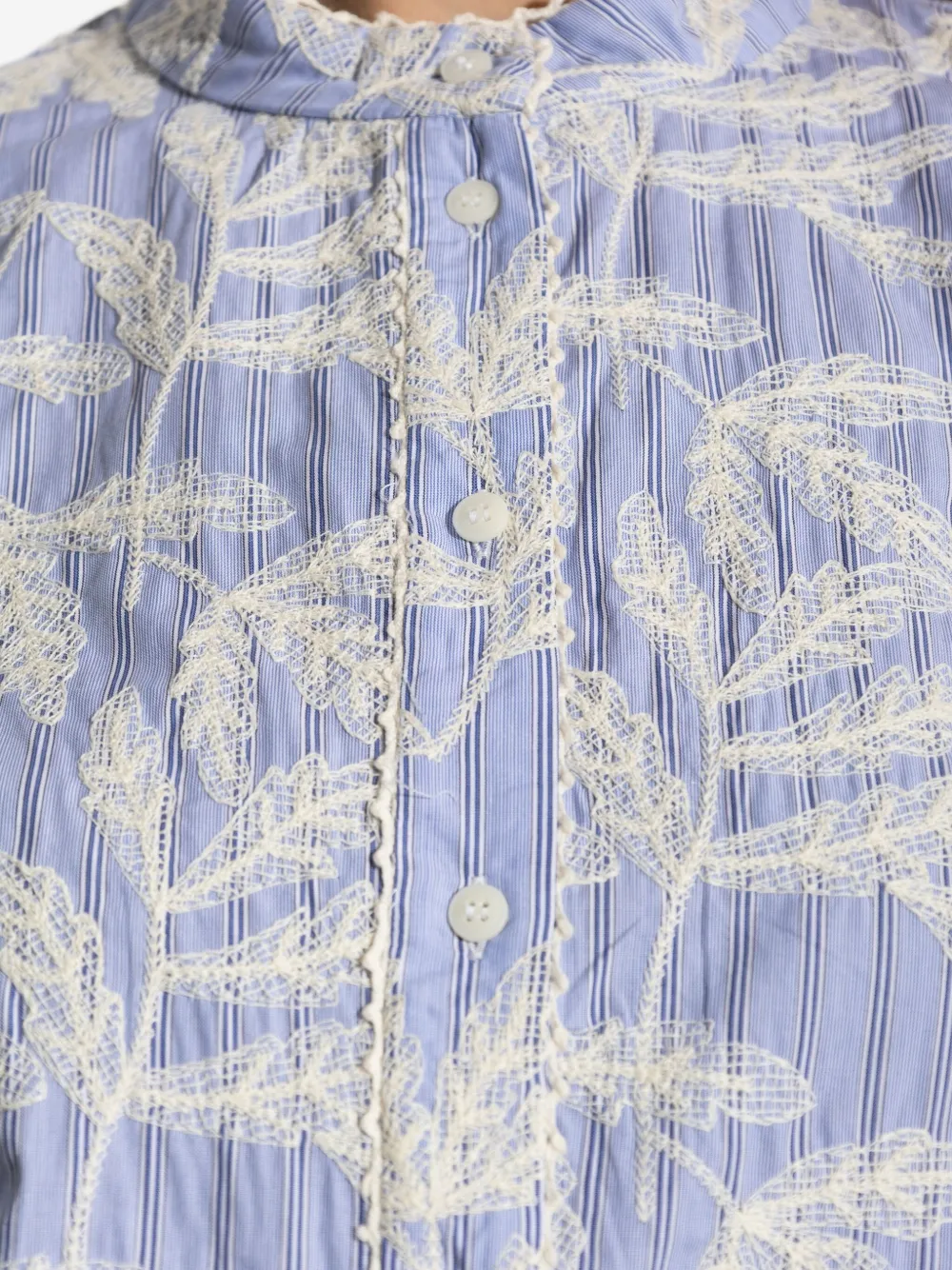 MUNTHE blouse met bloemenprint Blauw