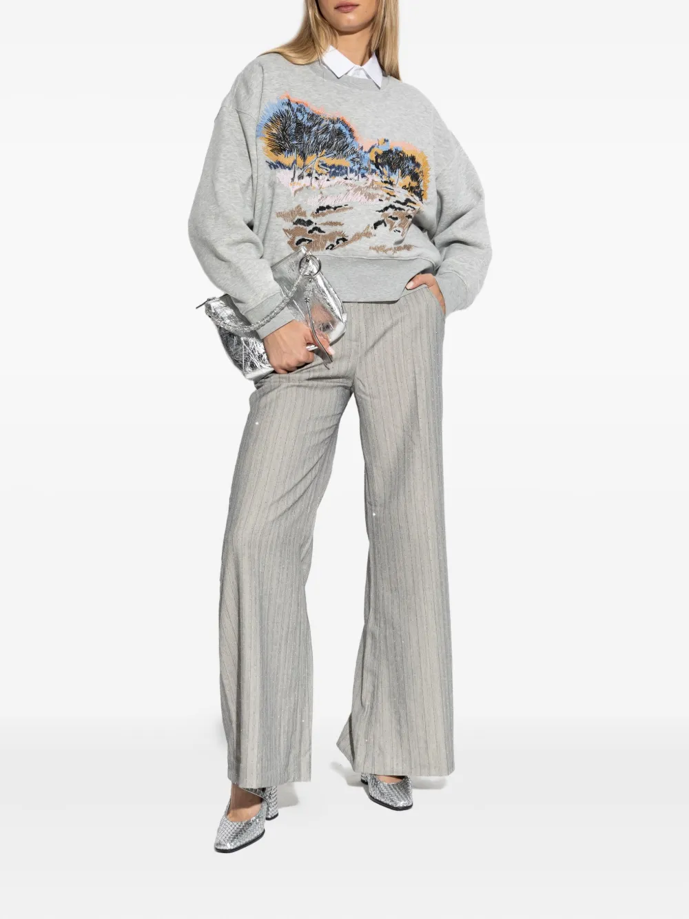 MUNTHE landscape-embroidered sweatshirt | Sweaters | Image 2