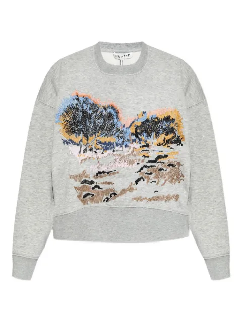 MUNTHE landscape-embroidered sweatshirt