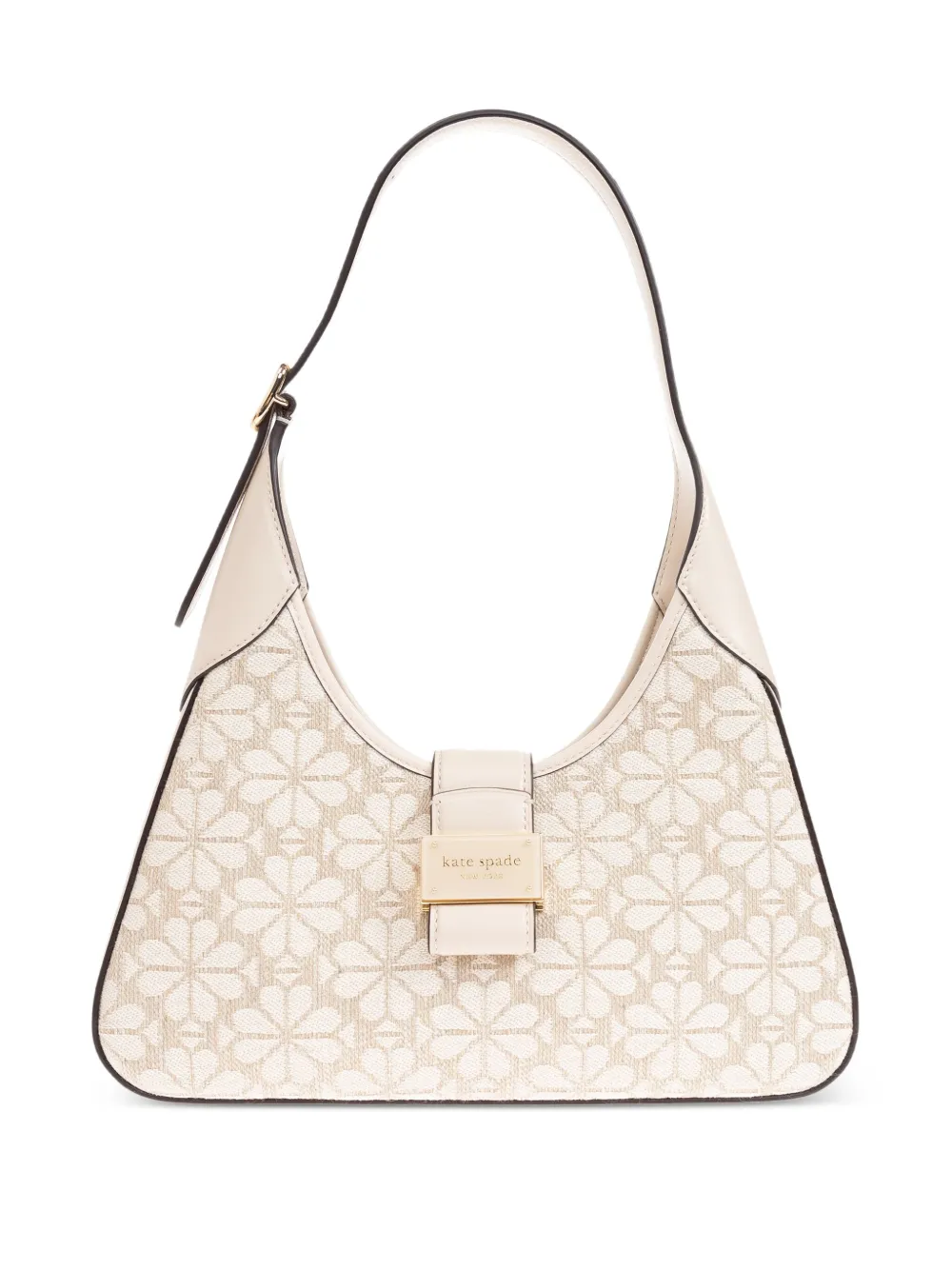 Kate Spade Nouveau schoudertas met bloem-jacquard Beige