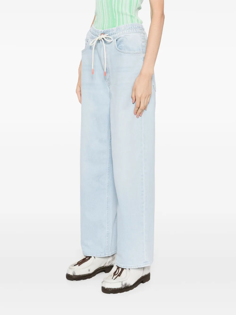 MOTHER The Drawn Tagger Flood jeans Blauw
