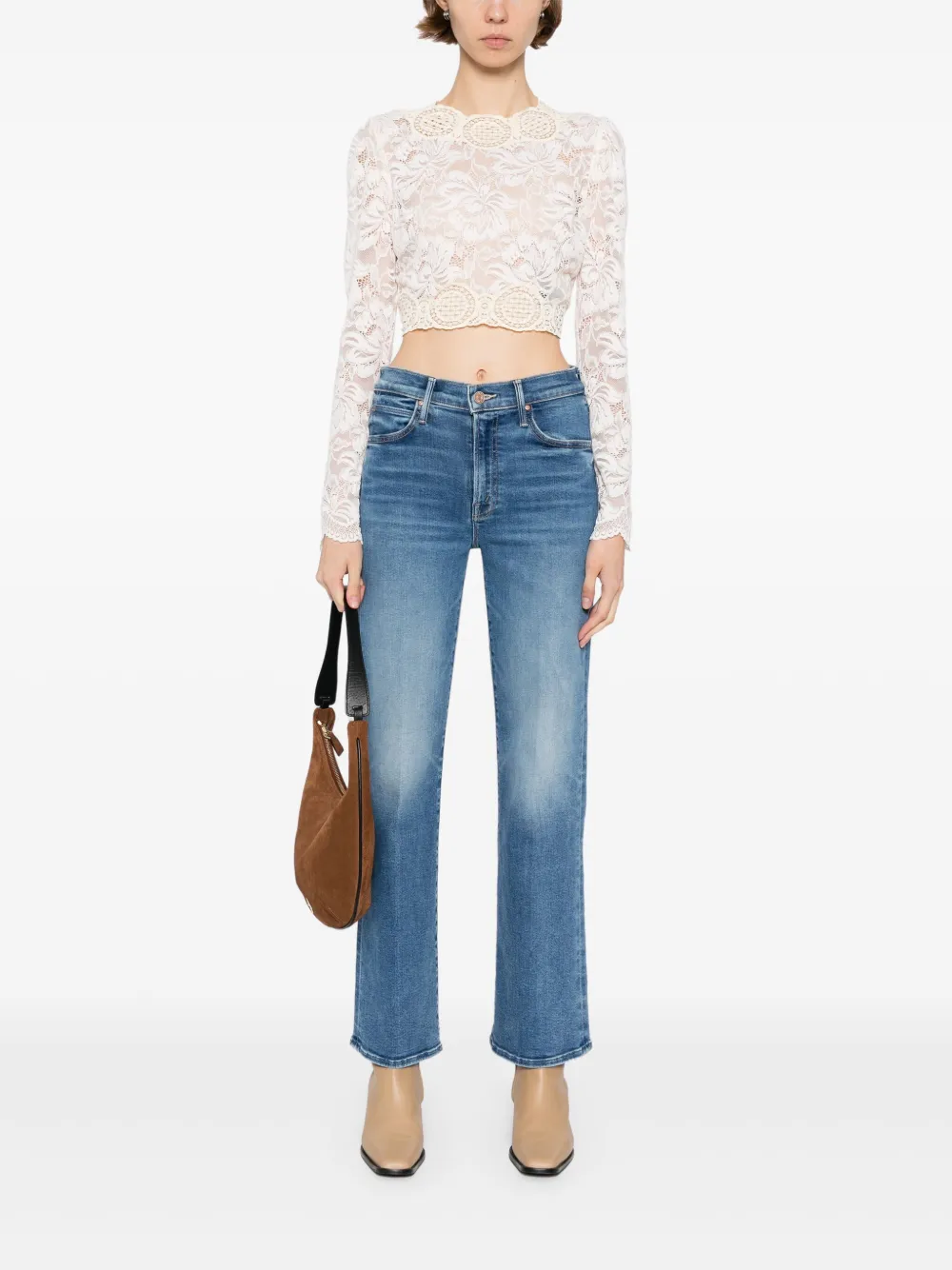MOTHER Petite Lil' Kick It jeans - Blauw