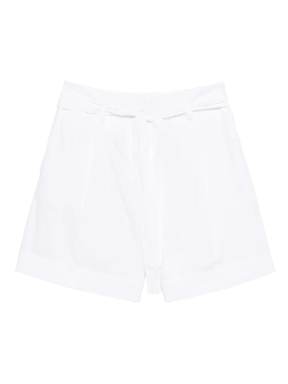 Marc O'Polo belted pleated shorts Wit