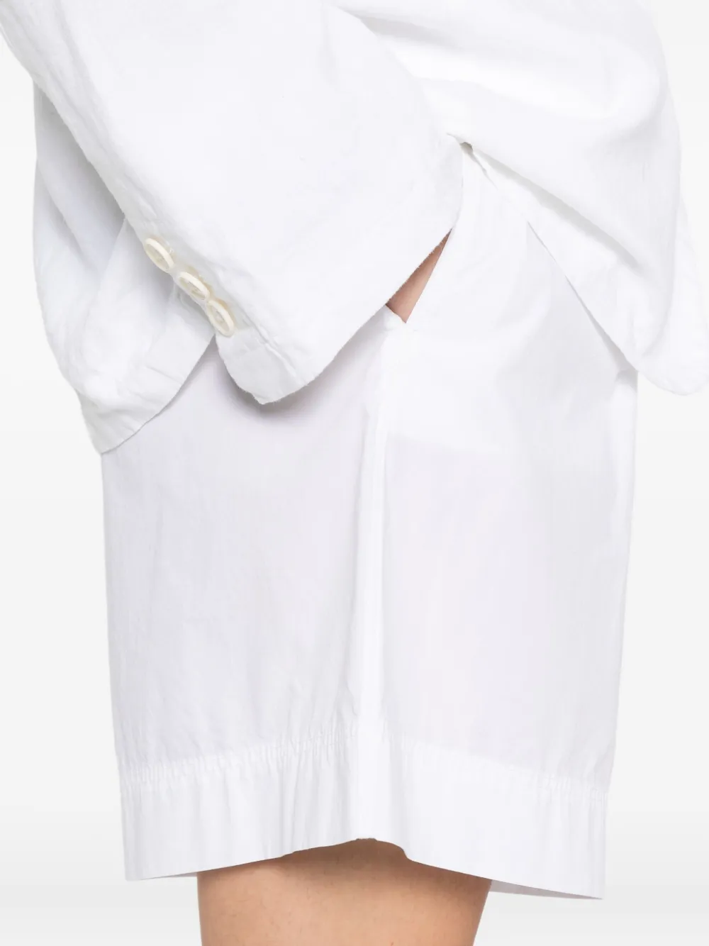 Marc O'Polo belted pleated shorts Wit