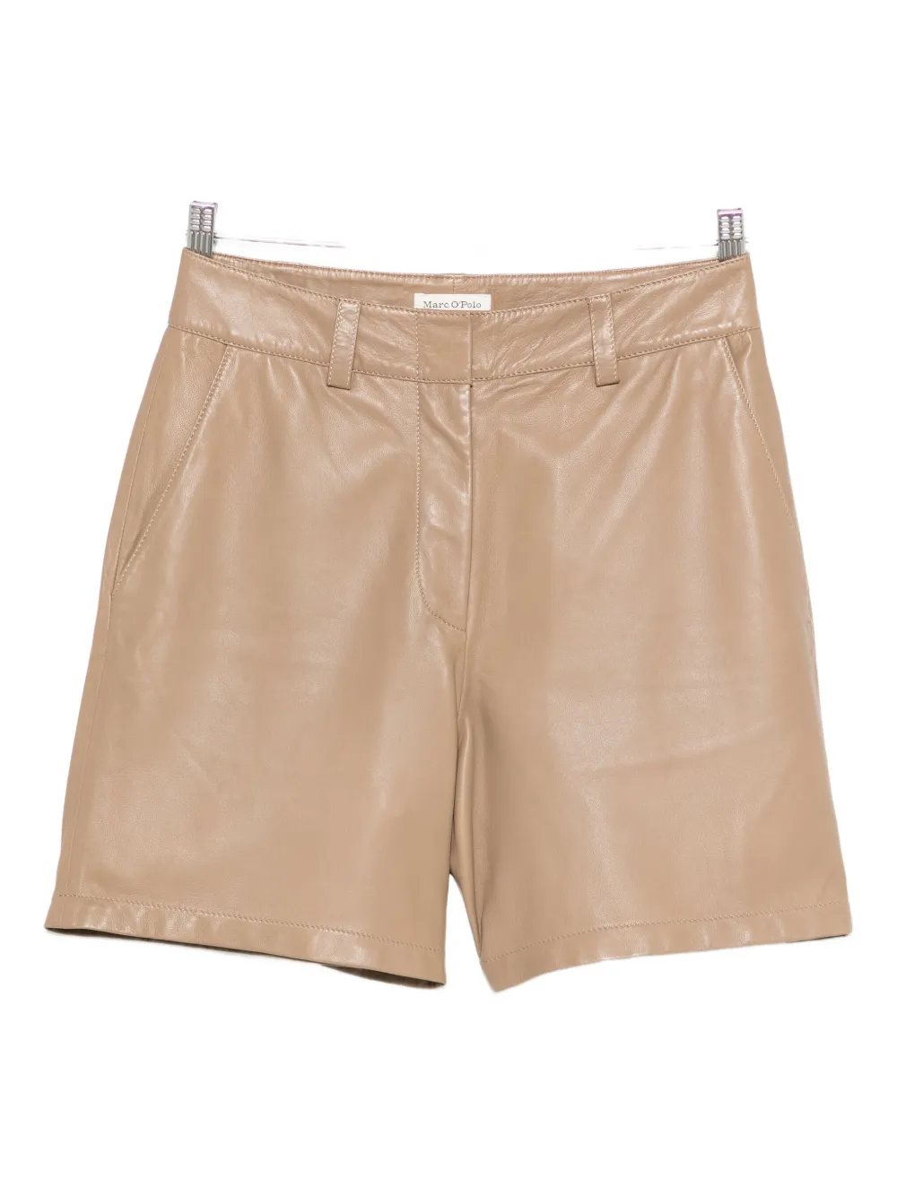 Marc O'polo Leather Shorts In Nude