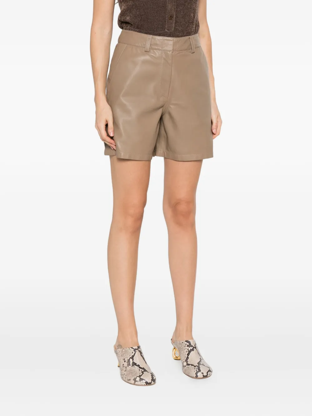 Marc O'Polo leather shorts Bruin