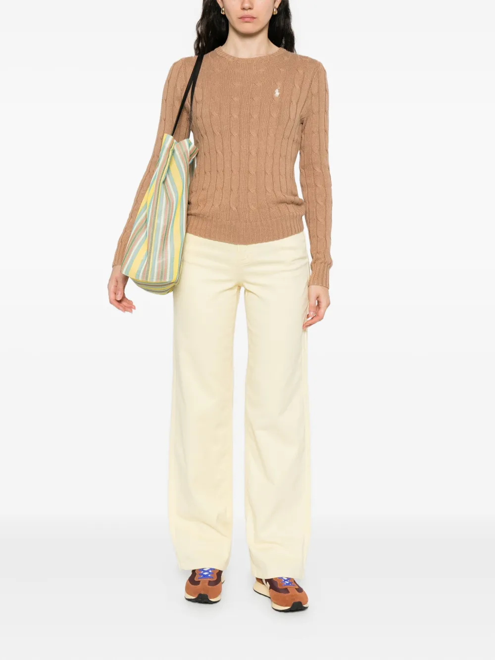 Marc O'Polo organic cotton-blend straight-leg jeans Geel