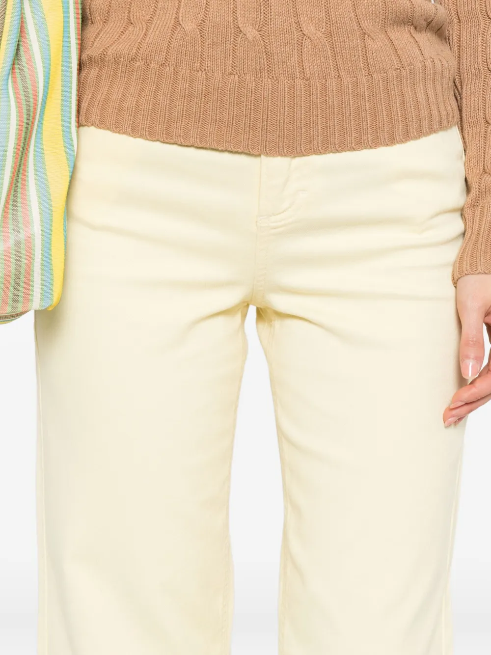 Marc O'Polo organic cotton-blend straight-leg jeans Geel