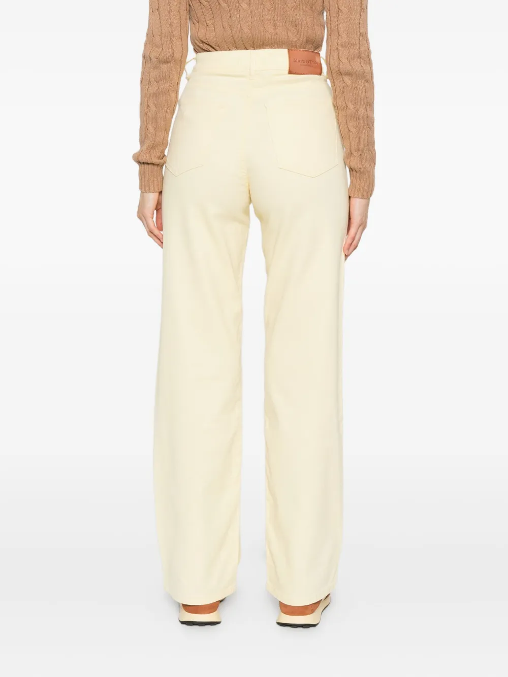 Marc O'Polo organic cotton-blend straight-leg jeans Geel