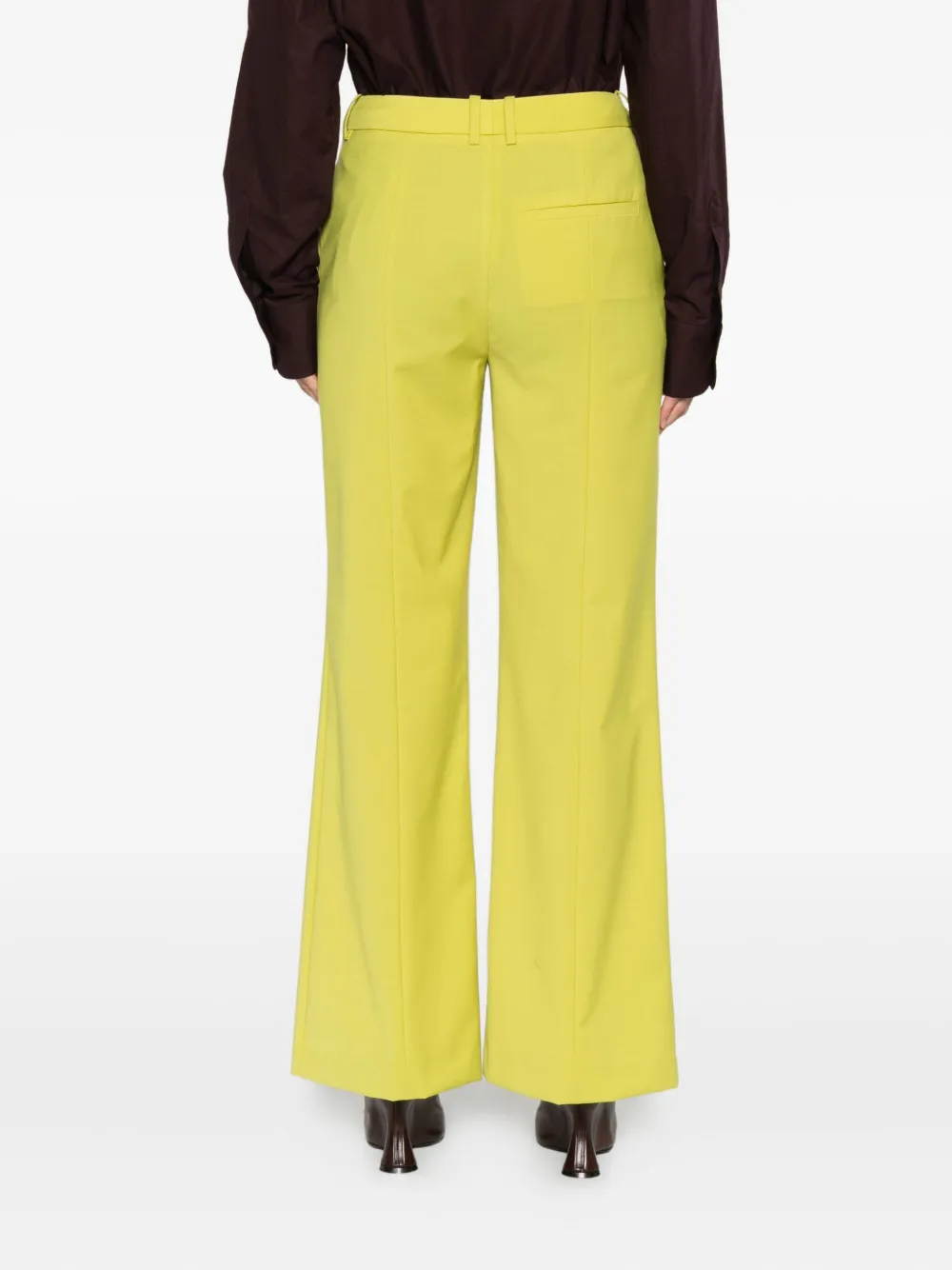 Marc O'Polo split-hem straight trousers Groen